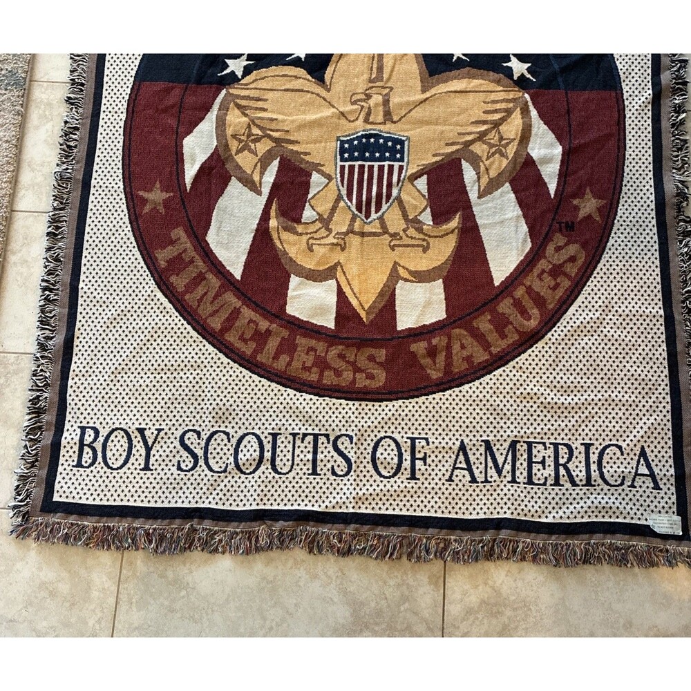 NWT Boy Scouts Of America Cotton Throw Blanket, Alamo Area Council, 100% Cotton - Picture 3 of 12